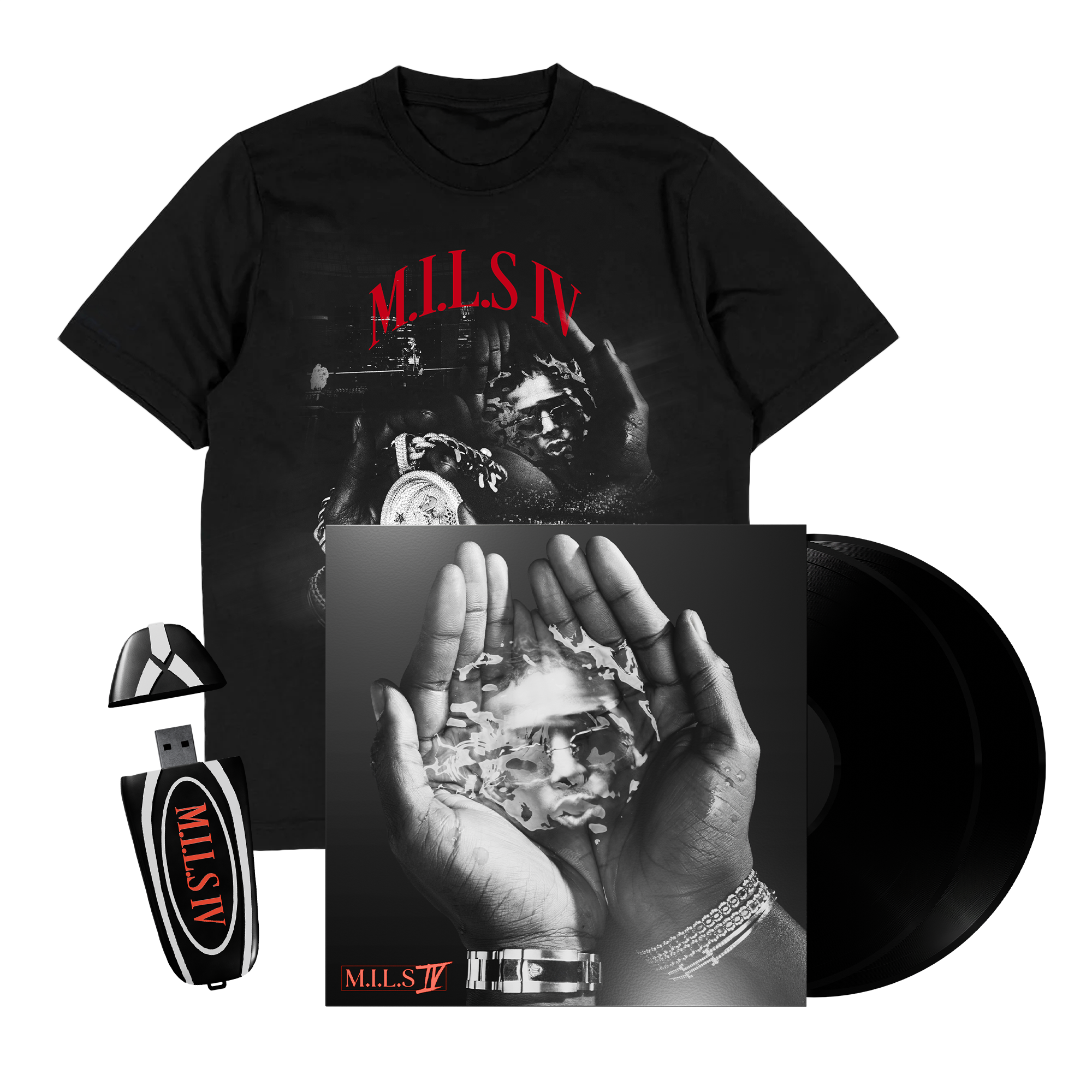 Pack double vinyle + USB + Tee